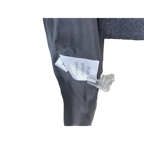 Petite Sophisticate 0P Wool Gray Pink Border Accent Wrap Lined Midi Pencil Skirt - Picture 7 of 9